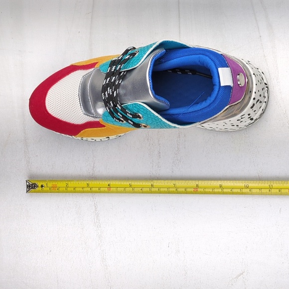 Lucky Step Women's Wedge Platform Sneaker Red/White/Multi-Color sz 7 - Picture 10 of 13